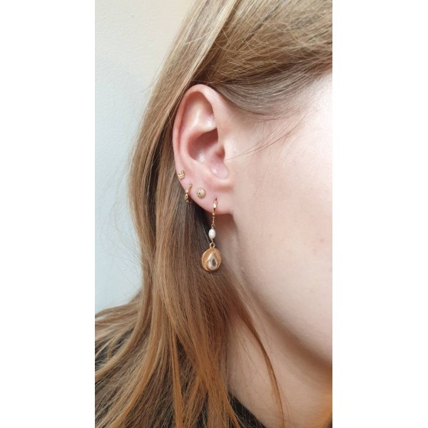 Hanka IN auskarai su cirkoniu ir perlu